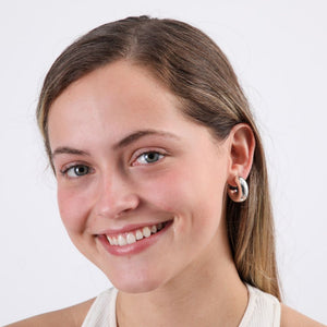 Aros Argolla Thick Plateado Humana