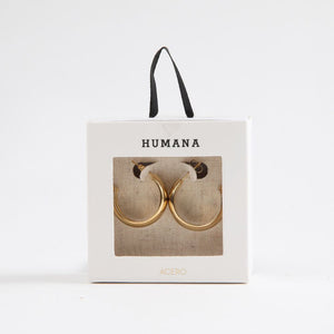 Aros Argolla Jany Dorado Acero Inoxidable Humana