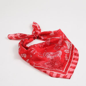 Bandana Estampada Ciro Seda Rojo Humana