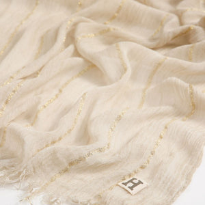 Pañuelo Liso Gino Lurex Beige Humana