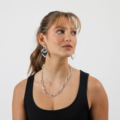 Collar Corto Elya Plateado Tatienne