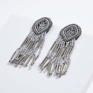 Aros Largos Abelia Plateados Humana