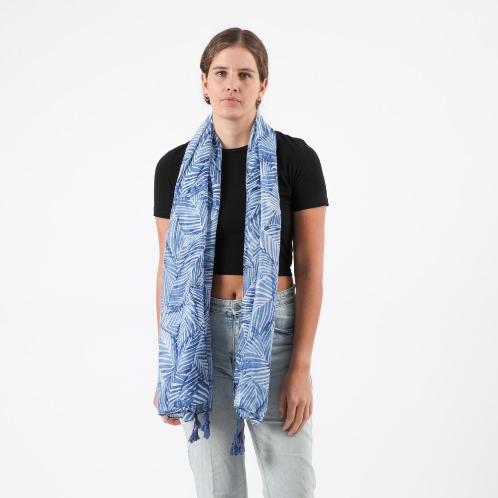 Pañuelo Estampado Candelaria Azul Tatienne