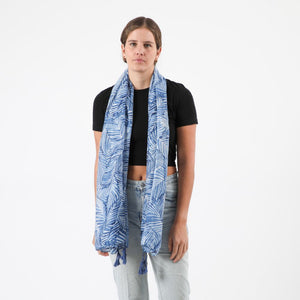 Pañuelo Estampado Candelaria Azul Tatienne