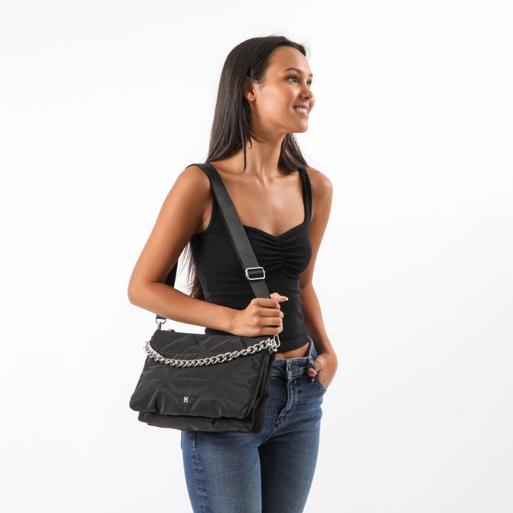 Cartera Cruzada Gibraltar Negra Humana