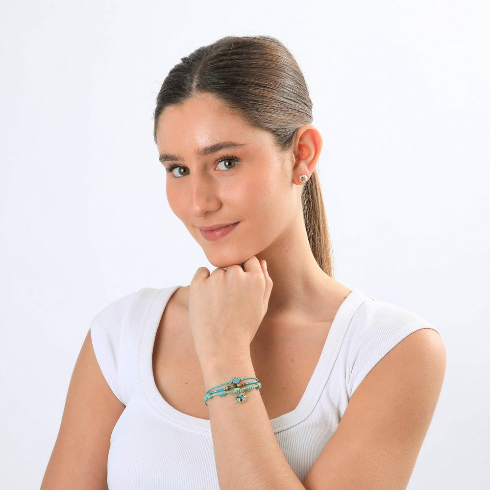 Set De Pulseras Renata Turquesa I-D