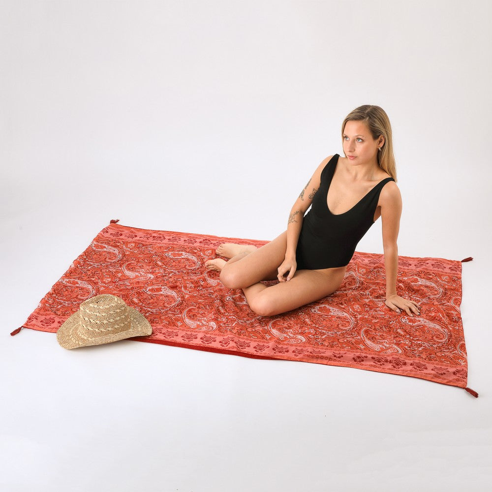 Toalla Reversible Conigli Terracota Tatienne