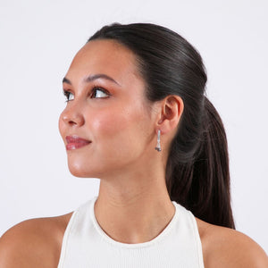 Aros Argolla Borla Plateado Humana