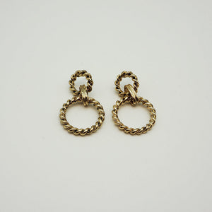 Aros Largos Dorados Botanic Blooms Enrorscados Tatienne