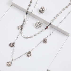 Collar + Aro Serpis Plateado Tatienne