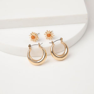 Aros Set Apricot Crush 2 Dorado Tatienne