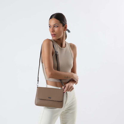 Cartera Cruzada Clio Beige Tatienne
