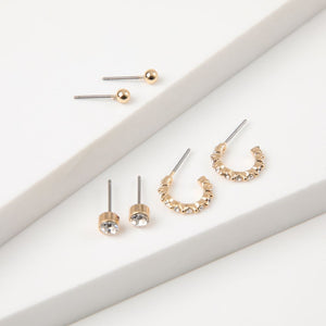 Aros Set Vacay Charms 2 Dorado i-D