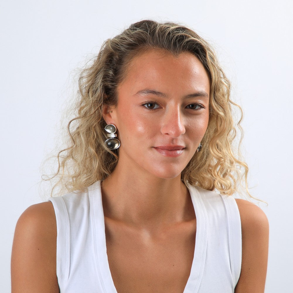 Aros Medianos Dalia Plateado Tatienne