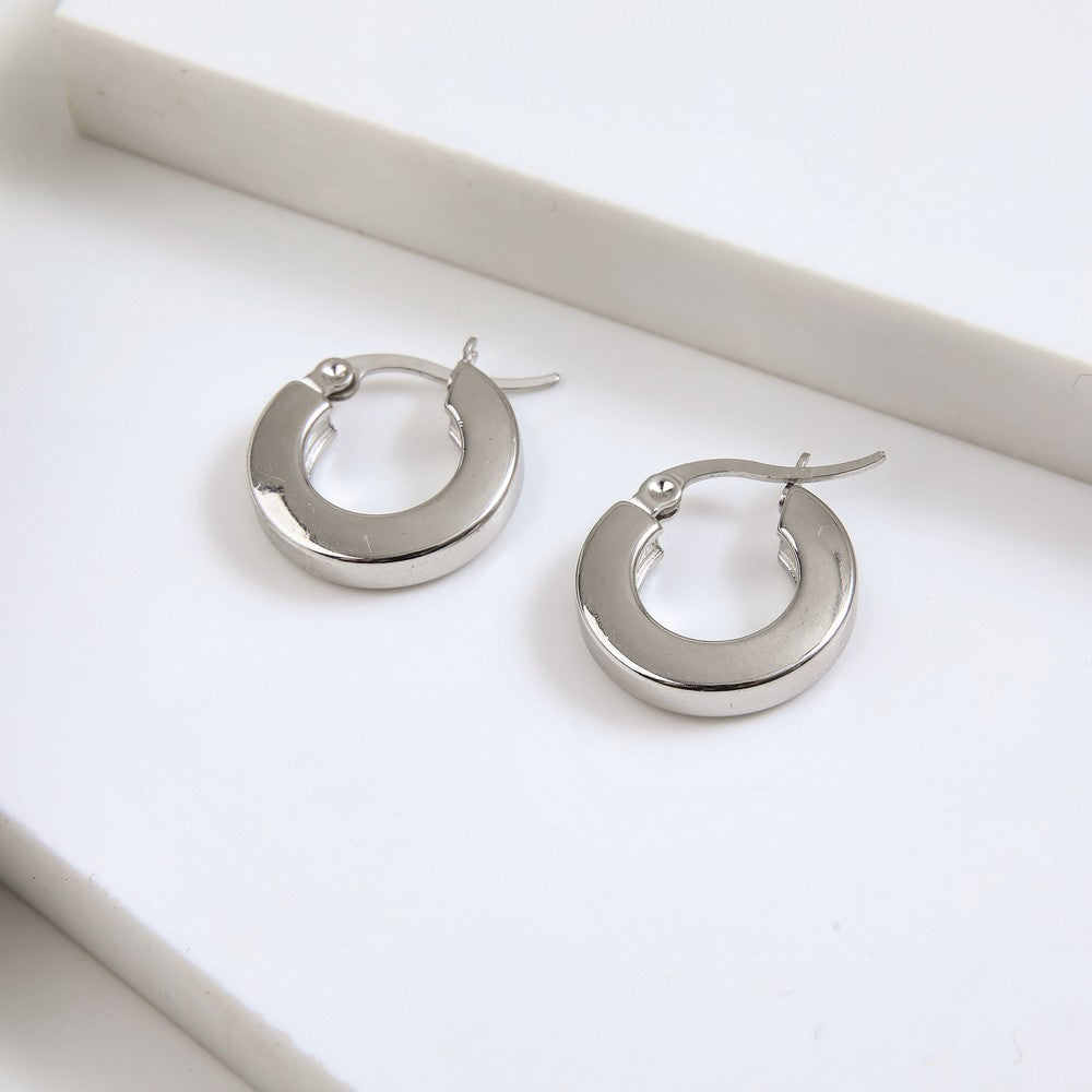 Aros Argollas Brad Plateado Humana