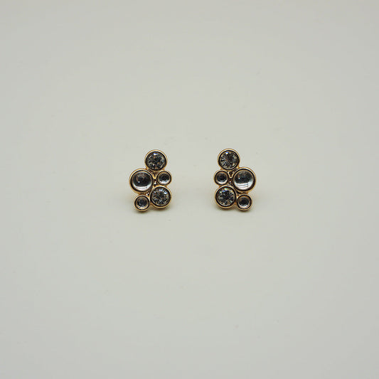 Aros Pegado Bubbles Dorado Tatienne