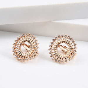 Aros Clip Sol Dorado Humana