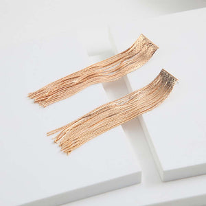 Aros Largo Gold Dorado Humana