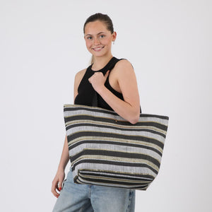 Cartera Tote Trento Negro Playa ID