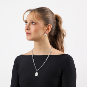 Aros Argolla Aini Plateado Humana