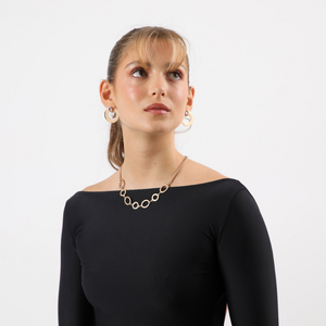 Aros Pegado Risas Dorado Humana