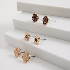 Aros Set Mía Dorado Humana