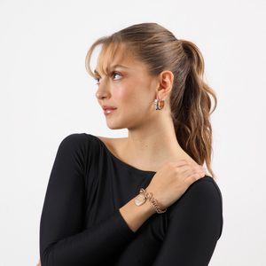 Aros Argolla Miki Dorado Humana