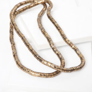 Collar Largo Snake Dorado Humana