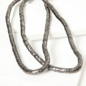 Collar Largo Snake Plateado Humana