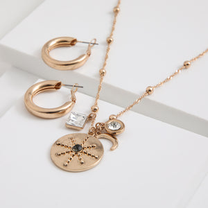 Set Collar Zina Dorado Humana