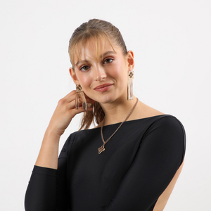 Aros Largo Kora Dorado Humana