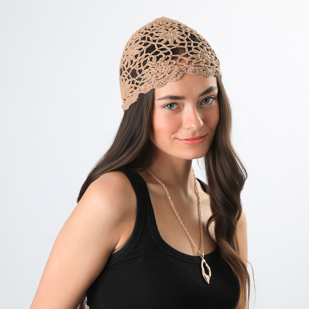 Gorro Casquette Tejido Beige