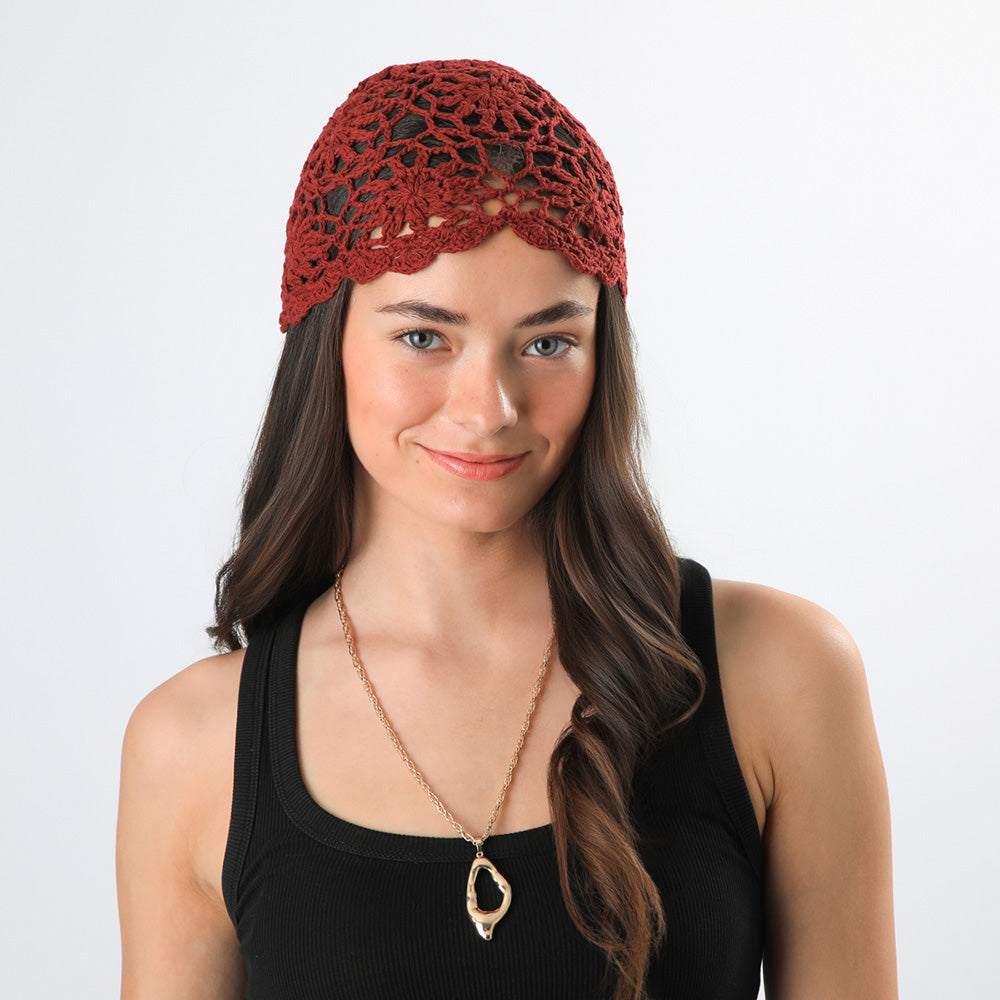 Gorro Casquette Tejido Burdeo