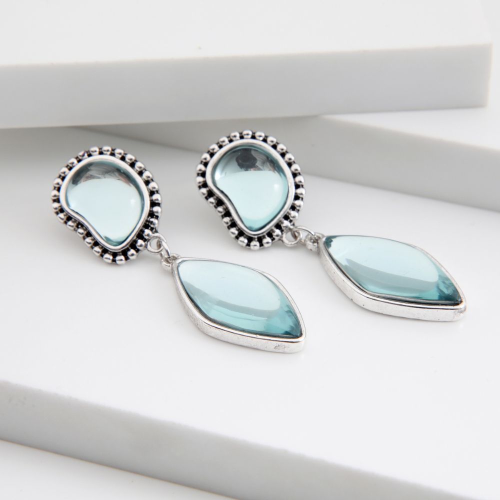 Aros Mediano Water Plateado Humana