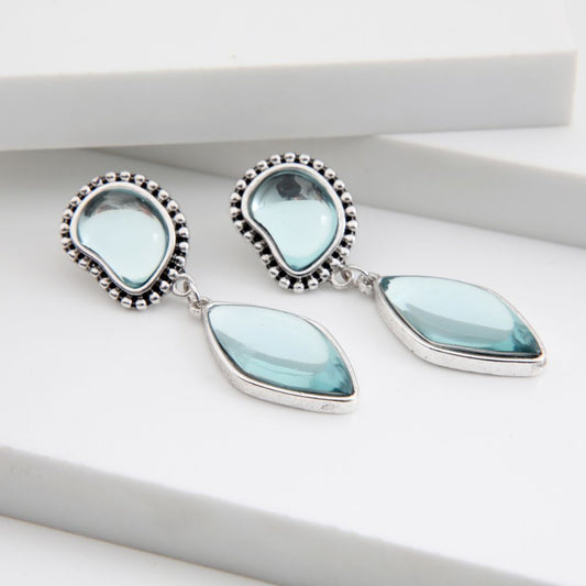 Aros Mediano Water Plateado Humana