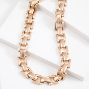 Collar Corto Chunky Dorado Humana