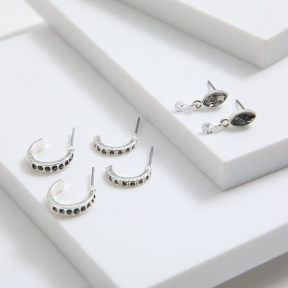 Set De Aros Emma Plateado Tatienne