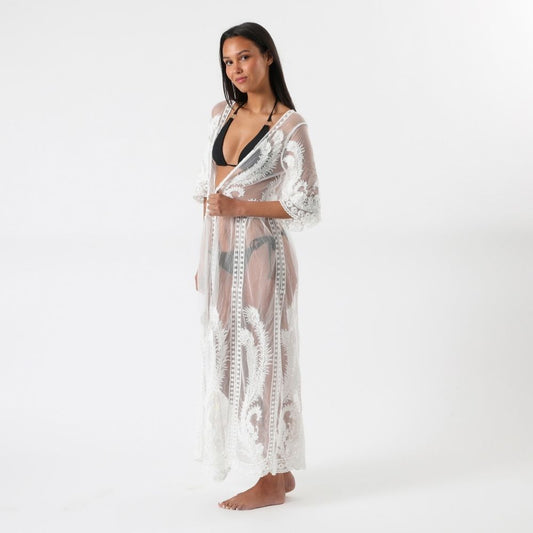 Kimono Playa Wings White Tatienne