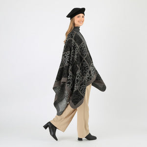 Poncho Yves Black Tatienne