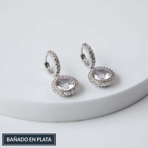 Aros Mediano Madeira Plateado Humana