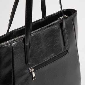 Cartera Tote Obi Ecocuero Negro Tatienne