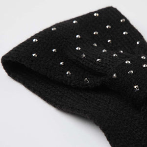 Cintillo Tejido Dots Negro Humana
