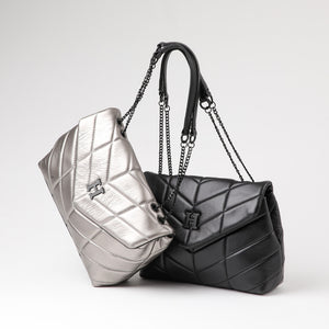 Cartera Hombro Alina Plateado Humana