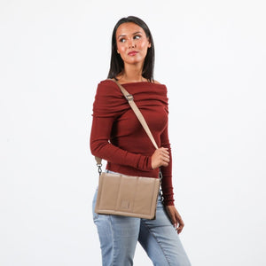 Cartera Cruzada Amira Beige Humana