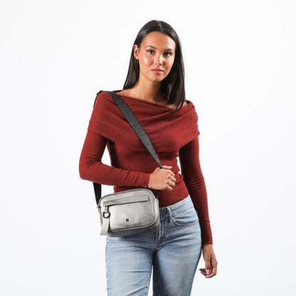 Cartera Cruzada Brenda Plateado Humana