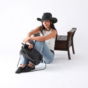 Cartera Bandolera Jena Negro Humana