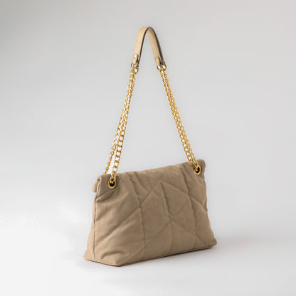 Cartera de Hombro Vitta Canva beige Humana