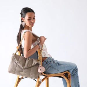 Cartera de Hombro Vitta Canva beige Humana