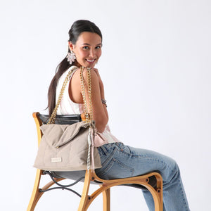 Cartera de Hombro Vitta Canva beige Humana