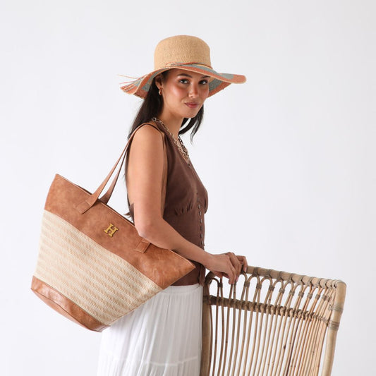 Cartera Tote Ecocuero Boo Camel Humana